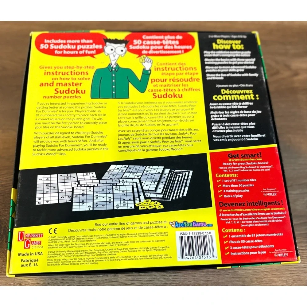 Sudoku‎ for Dummies Game University Games 2005 Family Kids Number Puzzle